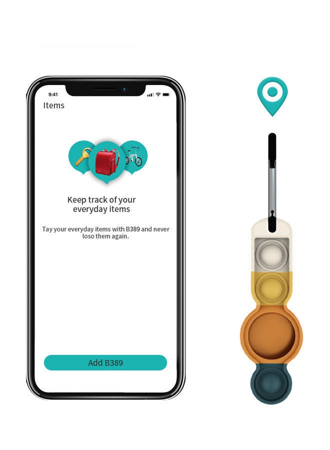 NIBEMINENT Location Tracker Protective Air Tag Case With Keychain Multicolour - Image 3