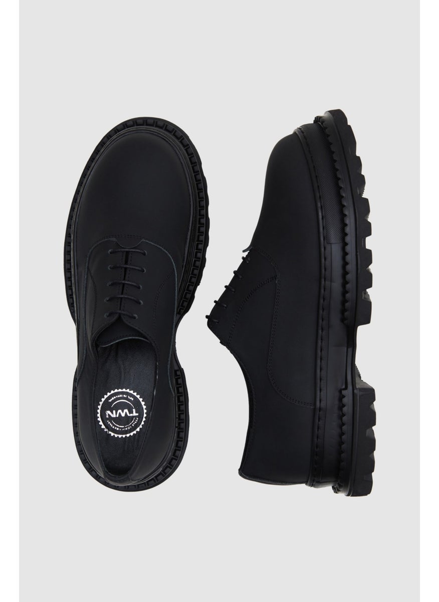 twn Black Chunky Sole Nubuck Shoes 1EF093122717M  - Image 5