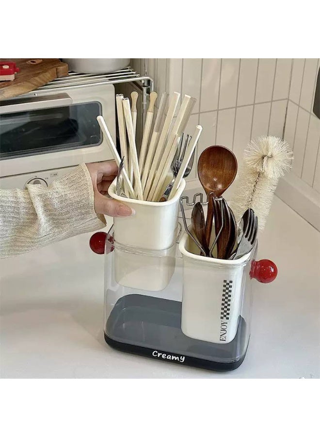 2-compartment spoon strainer - Image 1