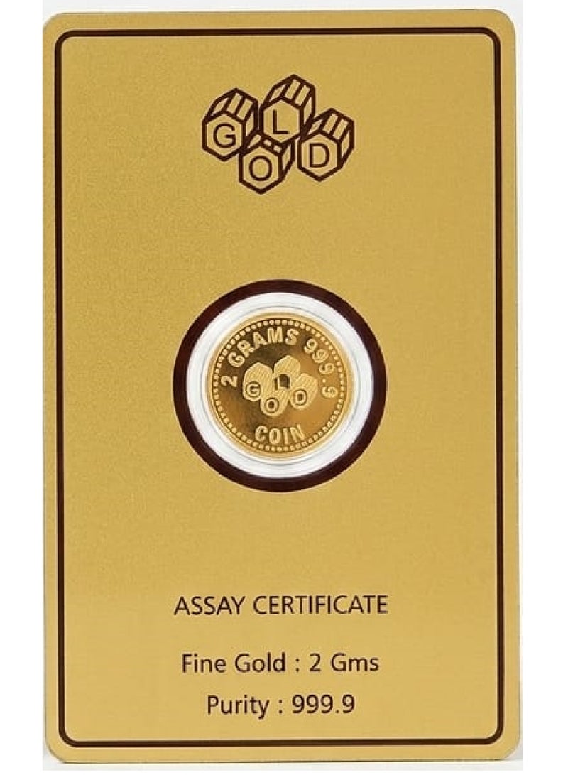 Al Fardan 24K Gold Coin 2 Grams – 999.9 Purity UAE Design | Guru Jewellers - Image 2