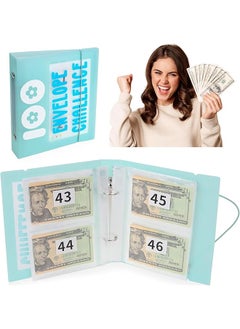 erorex 100 Day Savings Challenge Binder Envelope Challenge Binder Saving Money Challenge Book 100 Day Challenge Money Saving Binder For Lovers To Save $5 050 7 Inch X6.5 Inch  - Image 1