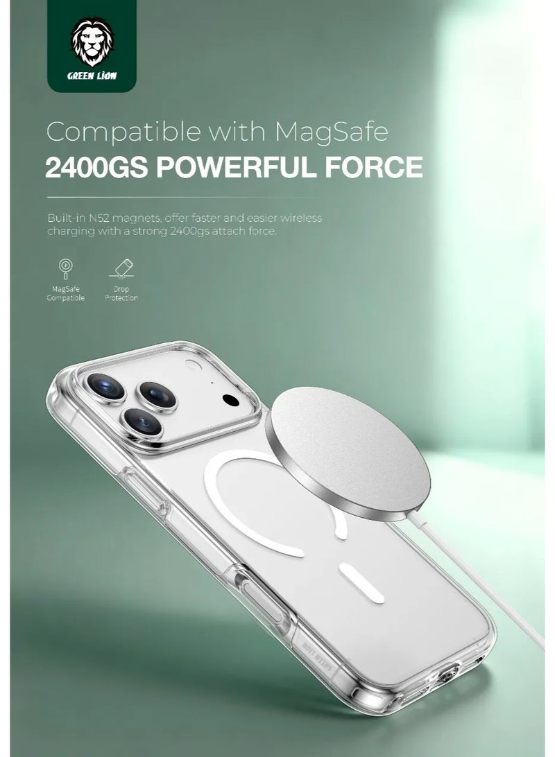 GREEN LION iPhone 17 Pro MagSafe Case Ultra Clear with Anti-Yellow Protection / Camera Protection - Clear - Image 3