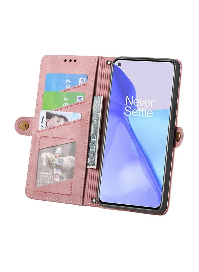 S-TOP Case For OnePlus Nord N300 Geometric Zipper Wallet Side Buckle Leather Phone Case - Image 3