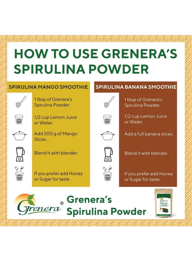 Grenera Pure Spirulina Powder | Protein Algae Superfood Supplement | Organically Grown 1 kg - Image 4
