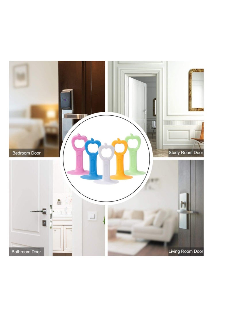 كابتن تيك Silicone Door Stopper Anti Collision Doorknob Stopper Punch-Free Mute Door Suction Handle Knob Protector Silicone Bumper Crash Pads for Protecting The Wall 10 Pieces - Image 3