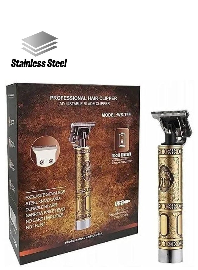 ELTRAZONE Professional Hair Clipper and Beard Trimmer, Gold, WS-T99 - Image 1