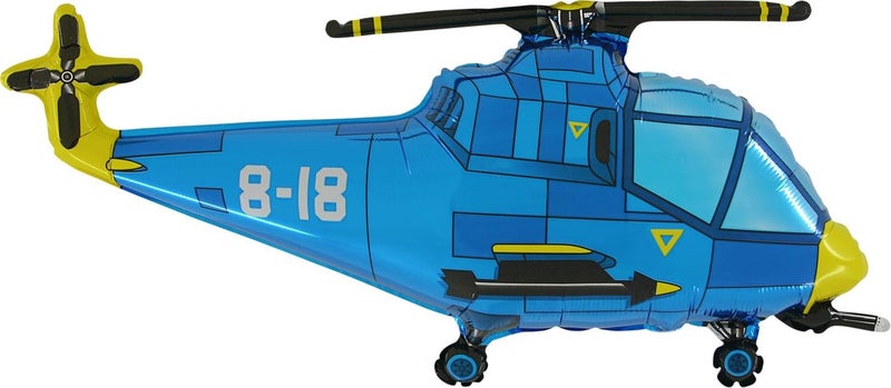 Grabo 37 Inch Blue Helicopter Shaped Foil Balloon (cs67)