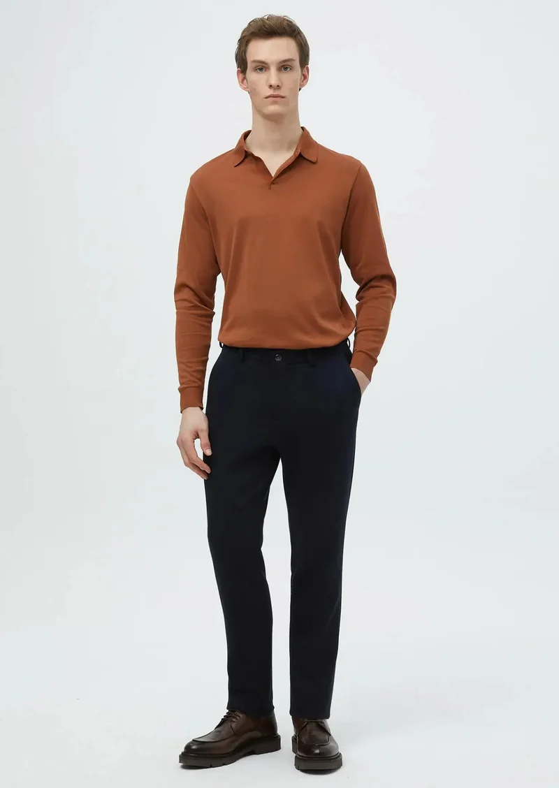 رامسي بنطال رياضي محبوك باللون الأزرق الداكن بقصة مريحة