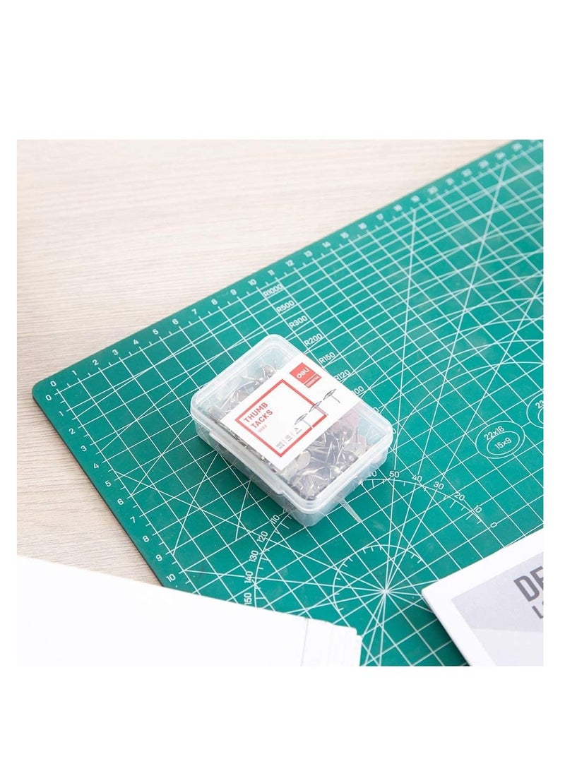 Deli طقم دبابيس تثبيت مكون من قطعتين باللون الفضي - Image 4