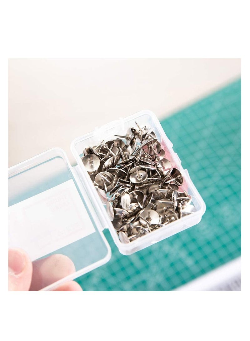 Deli طقم دبابيس تثبيت مكون من قطعتين باللون الفضي - Image 3