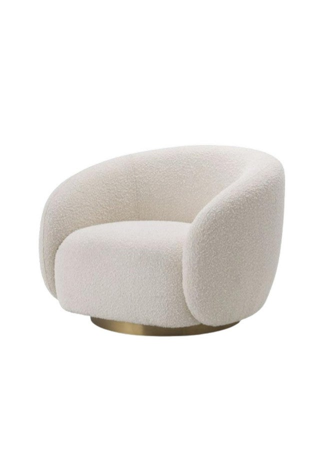 Al Home Boucle Arm Chair 90x90x88 cm - White  - Image 1