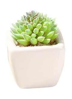 Generic Artificial Plant With Pot Green/White  - Image 1