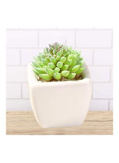 Generic Artificial Plant With Pot Green/White  - Image 2