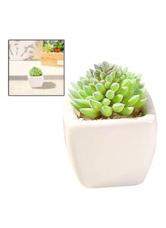 Generic Artificial Plant With Pot Green/White  - Image 4