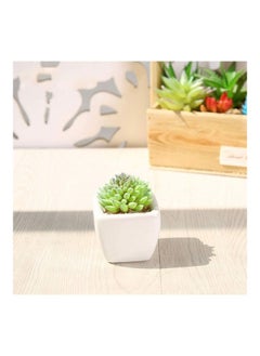 Generic Artificial Plant With Pot Green/White  - Image 3