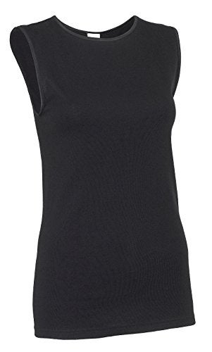Rosette ロゼット Rosette Women’s Sleeveless Undershirt - Layering Cotton Tank Top– High Neck Camisole, Full Shoulder Design Black - Image 1