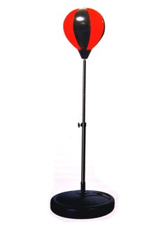 Adjustable Boxing Speed Ball Stand, 105cm Height, Red and Black Punching Ball, 33cm Base