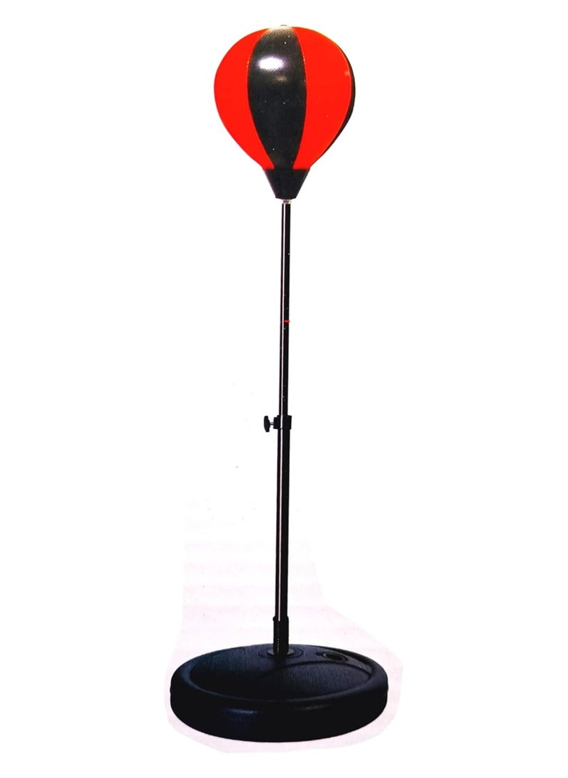 Generic - Adjustable Boxing Speed Ball Stand, 105cm Height, Red and Black Punching Ball, 33cm Base - Image 1