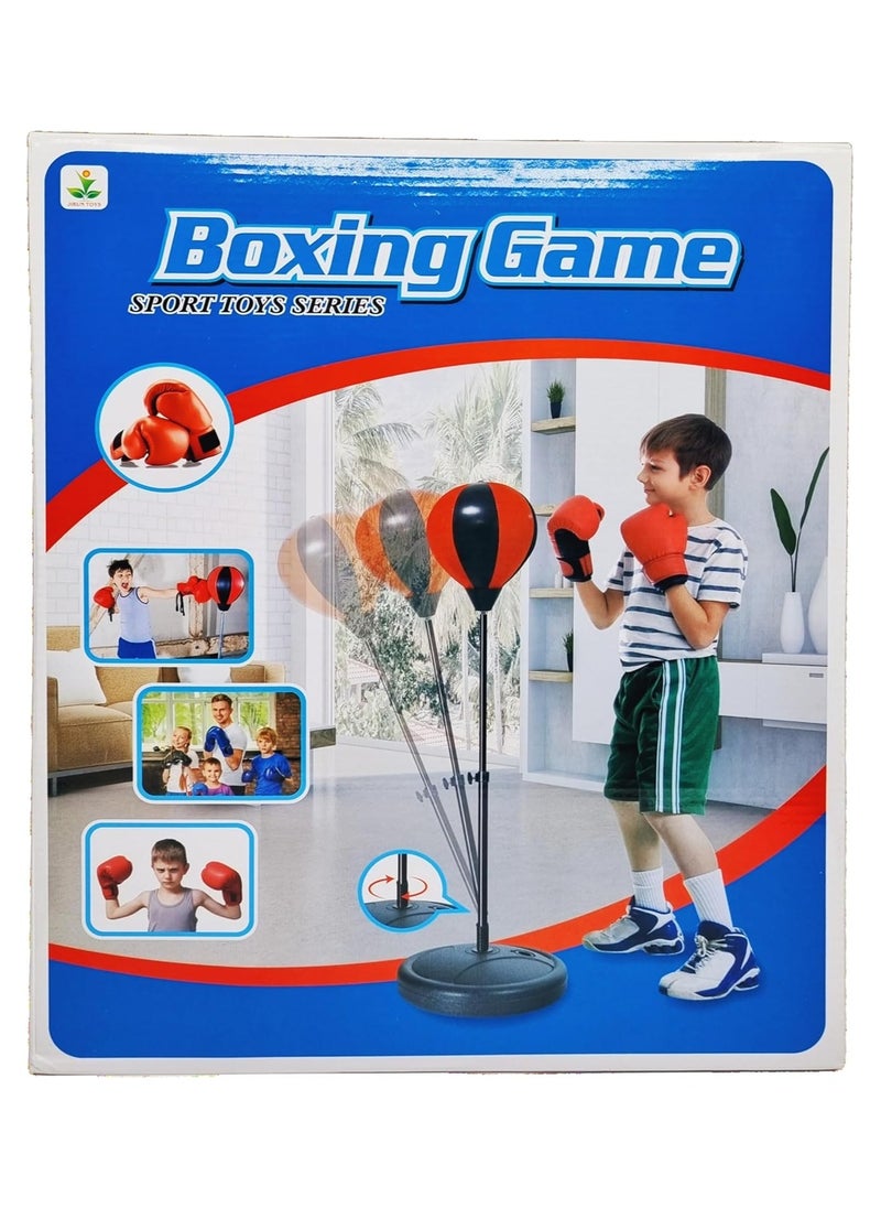 Generic - Adjustable Boxing Speed Ball Stand, 105cm Height, Red and Black Punching Ball, 33cm Base - Image 1
