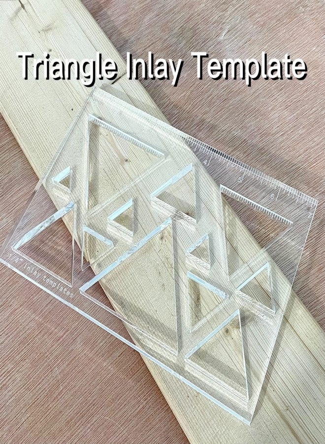 Monliful Pack of 2 Router Templates for Woodworking Router Jig Template Heart Triangle Inlay Templates Set Decorative Templates - Image 4