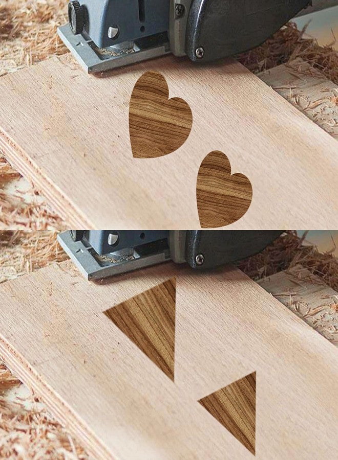 Monliful Pack of 2 Router Templates for Woodworking Router Jig Template Heart Triangle Inlay Templates Set Decorative Templates - Image 5