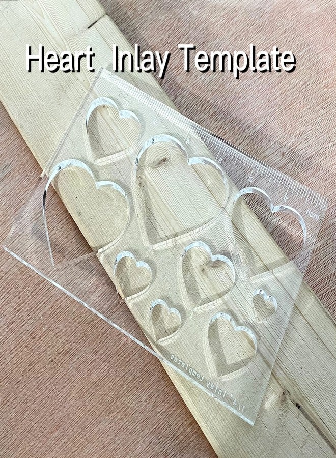 Monliful Pack of 2 Router Templates for Woodworking Router Jig Template Heart Triangle Inlay Templates Set Decorative Templates - Image 3