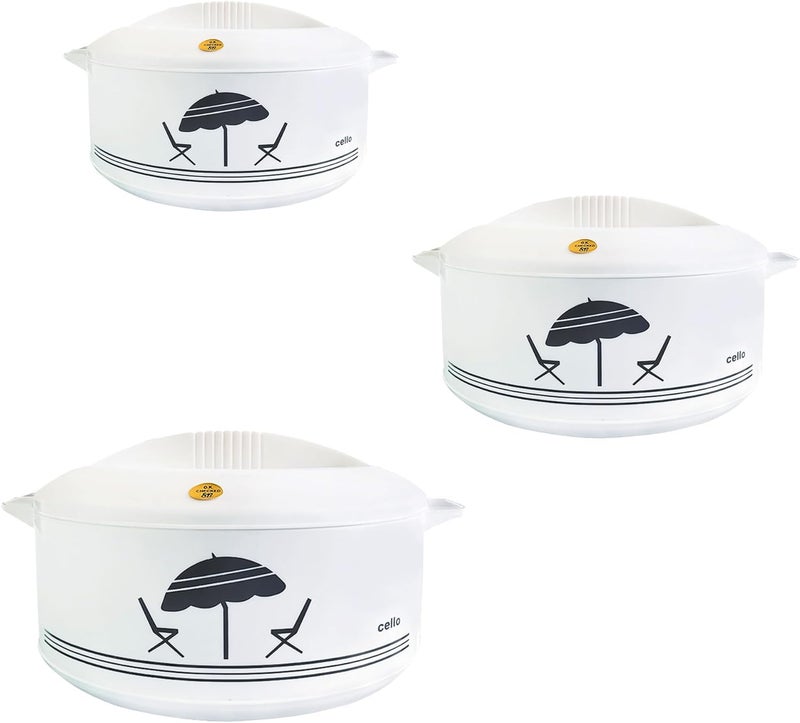 طقم هدايا وعاء طهي معزول 3 قطع من سيلو 423 مل 784 مل 1250 مل أبيض