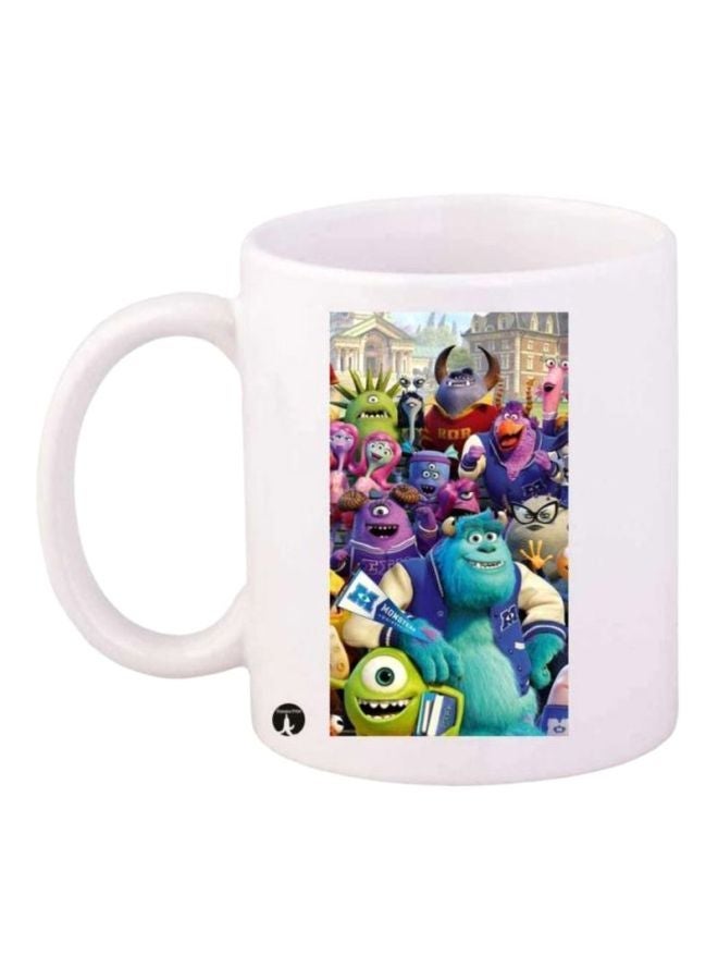 RYN Monsters Inc Printed Coffee Mug White/Green/Red