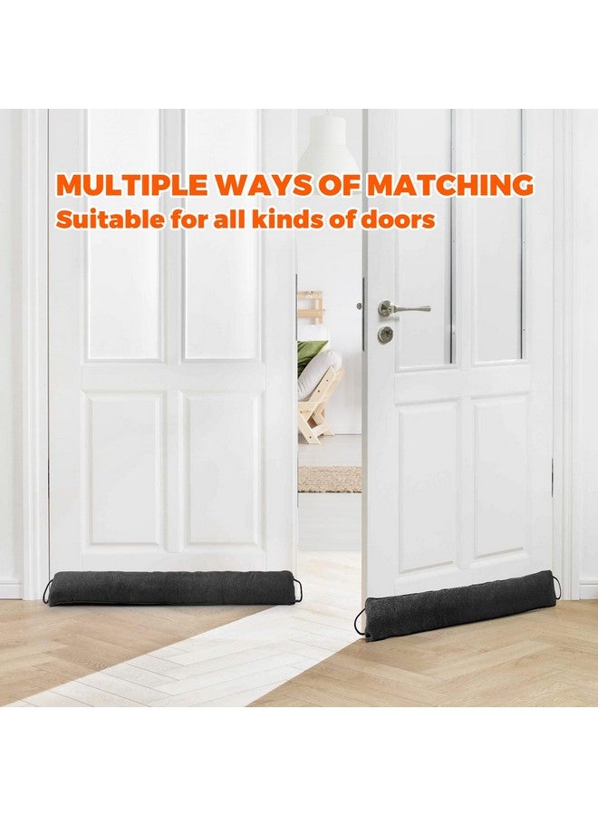 Holikme Holikme Weighted Door Draft Stopper 36inch, Heavy Duty Under Door Draft Blocker Bottom Door Seal Noise and Air, Door Guard Saving Energy, Black  - Image 5