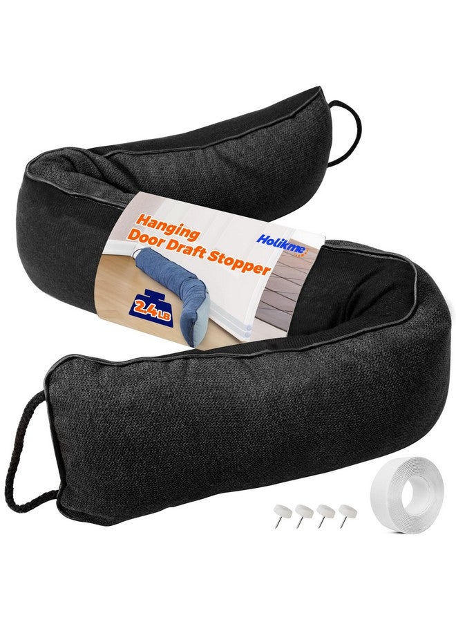 Holikme Holikme Weighted Door Draft Stopper 36inch, Heavy Duty Under Door Draft Blocker Bottom Door Seal Noise and Air, Door Guard Saving Energy, Black  - Image 1