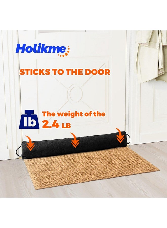Holikme Holikme Weighted Door Draft Stopper 36inch, Heavy Duty Under Door Draft Blocker Bottom Door Seal Noise and Air, Door Guard Saving Energy, Black  - Image 2