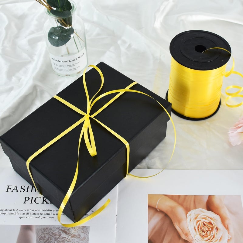 TONIFUL 500 Yards Curling Ribbon-Balloon Ribbon-Balloon String for Art&Craft Decor,Gift Wrapping,Ribbons and Bows for Christmas New Year Birthday Gifts Graduation Supplies (Yellow) - Image 4