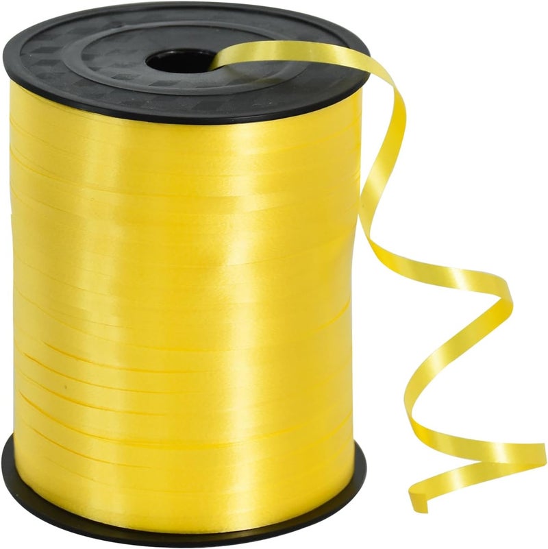 TONIFUL 500 Yards Curling Ribbon-Balloon Ribbon-Balloon String for Art&Craft Decor,Gift Wrapping,Ribbons and Bows for Christmas New Year Birthday Gifts Graduation Supplies (Yellow) - Image 1