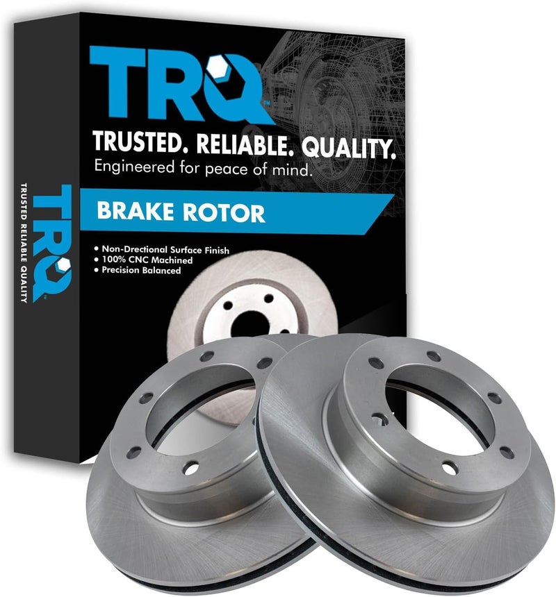 TRQ Front Brake Rotors Set Vented Compatible with 1996-2002 Toyota 4Runner 1995-2004 Tacoma - Image 1