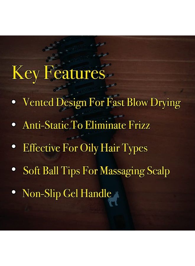 Pete & Pedro Ball Tipped 10 Row Vented Hair Brush For Men & Women | Great For Airflow To Blow Dry, Style & Detangle All Hair Types | Anti-Static, Soft Bristles, Fast Drying | As Seen on Shark Tank - Image 1