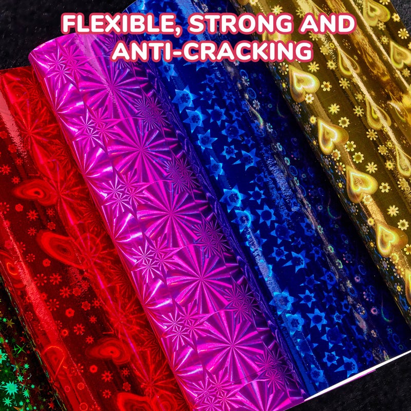 JoyCat Iridescent Laser Origami Paper - 50 Sheets 6x6 Inch - holographic Shimmer Paper for Eye-Catching Crafts, Ideal for Scrapbooking, Card Making and DIY Crafts, Gift wrapping paper, metallic origami paper - Image 5