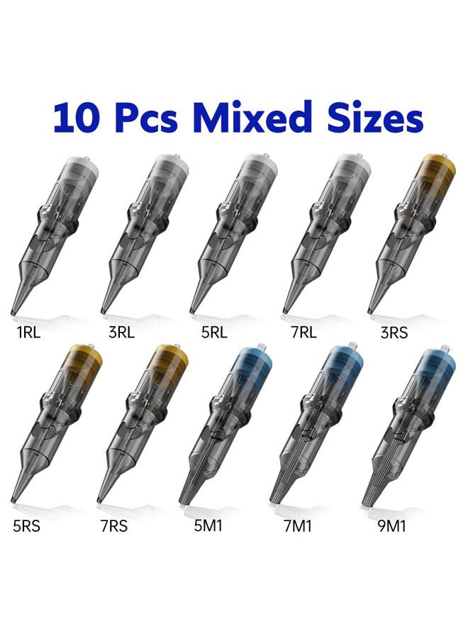 ZVEV 10PCS Tattoo Needle, Tattoo Syringe Needle Round Lined Film Professional Disposable Tattoo Needle For Rotary Tattoo Machine  - Image 1