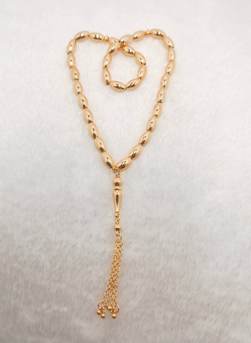 Fine Gold Rosary Bracelet Religious Prayer Bracelet Misbaha - Image 2