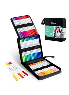 Ohuhu Ohuhu Markers Paper-friendly No Peeling Water-based Coloring Markers 60 Colors Dual Brush Fineliner Tips Markers for Adult Coloring Books No Bleeding Art Markers for Kids Beginner Calligraphy - Pupe  - Image 1