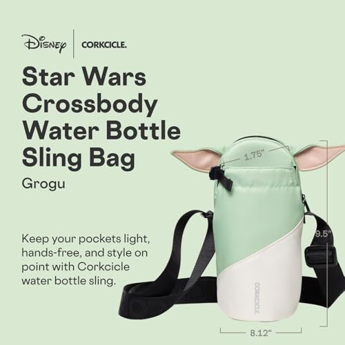 Corkcicle Crossbody Water Bottle Sling Bag - Adjustable Strap - Padded Interior Pocket - Fits 16 oz to 40 oz Tumblers - Summer Drinkware Gift - Grogu - Image 2
