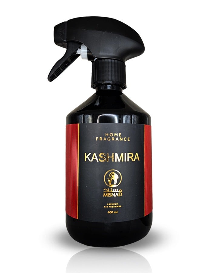 معطر هواء من MISNAD KASHMEERA بقاعدة مائية 400 مل - عطر منزلي يدوم طويلاً، رائحة منعشة ونظيفة للمنزل والمكتب والسيارة