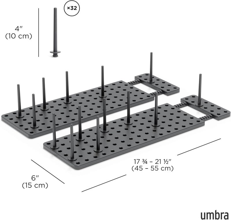 امبرا خزانة مطبخ بيجي، منظم رفوف ودرج، نظام تخزين قابل للتعديل لحاويات الطعام، وأواني الطبخ، وأدوات التقديم، والأواني، والمزيد، مجموعة من قطعتين، رمادي - Image 3
