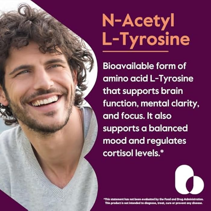 BESTVITE N-Acetyl L-Tyrosine 350mg (NALT) (120 Capsules) - No Stearates - Non GMO - Gluten Free - Image 4