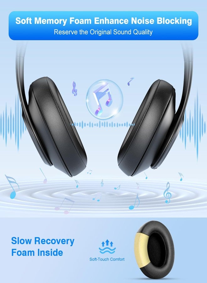 وسادات أذن بديلة من F FEYCH لسماعات Beats Studio 3 و 2 (B0500/ B0501) قطعتان من وسادات الأذن المريحة المصنوعة من إسفنج الذاكرة لعزل الضوضاء (أسود) - Image 3