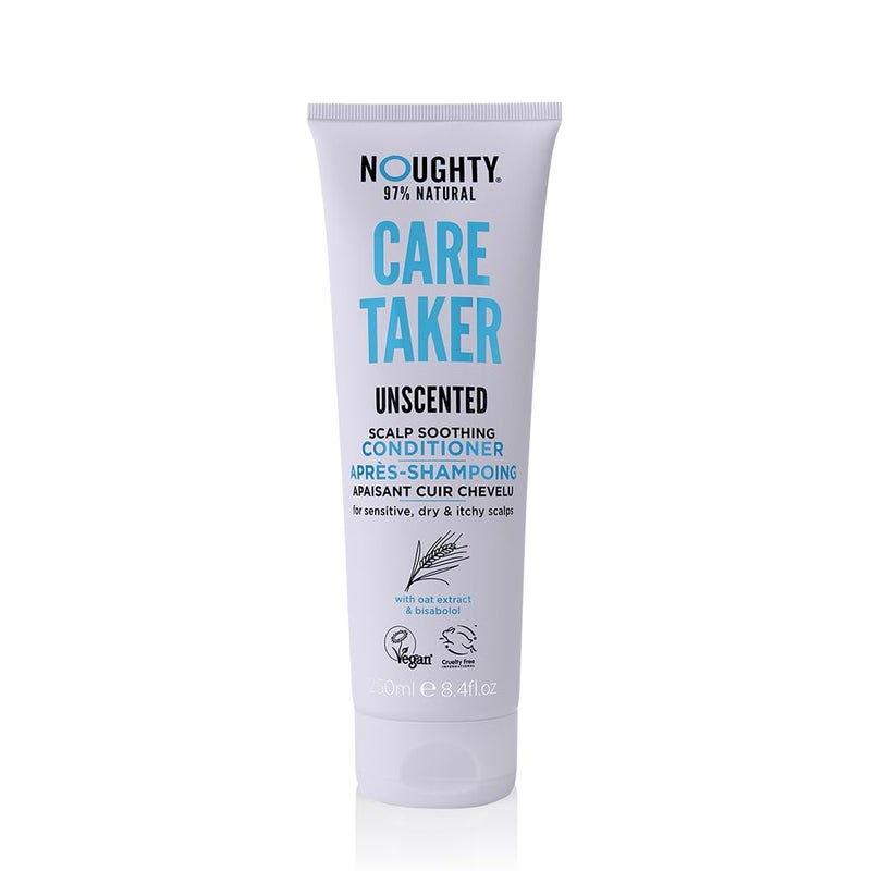 Noughty 97 Natural Care Taker Conditioner Fragrance Free and Soothing for Dandruff Prone Sensitive Scalps with Bisabolol and Oatmeal Extract Sulphate Free Vegan Haircare 250ml