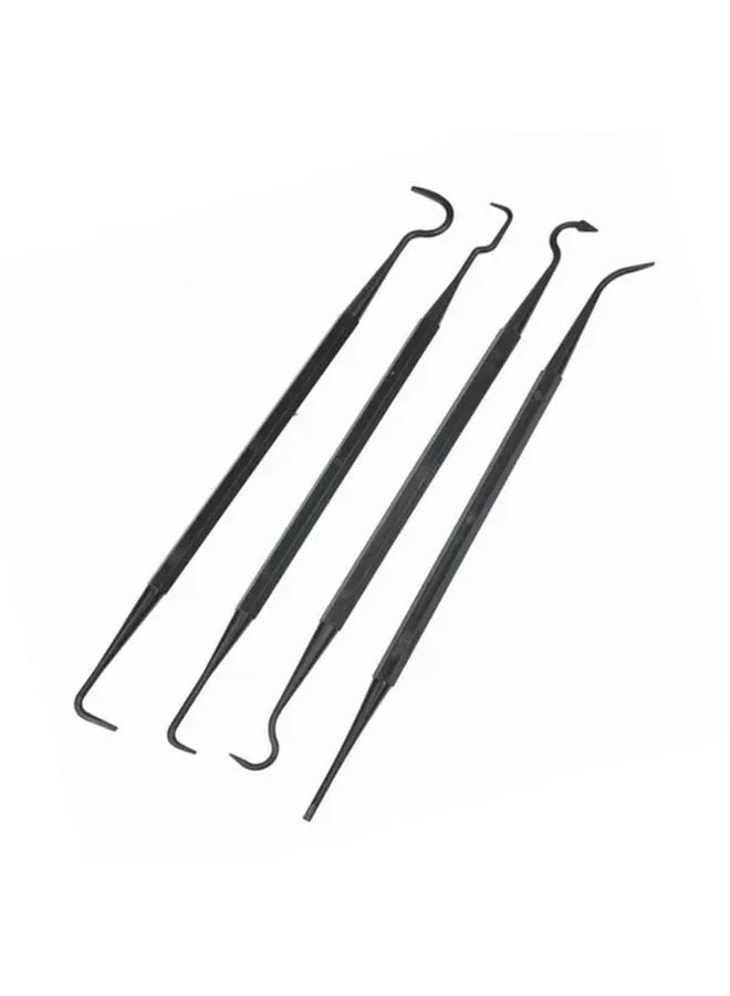 Black Steel Wire Brush Rust Cleaning Set with Brass Nylon Polishing Picks - Image 4