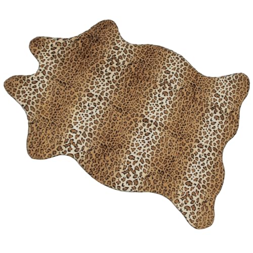 MACEVIA Leopard Rug Cheetah Print Rugs Western Decor for Living Room Bedroom Faux Animal Area Carpet Non-Slip 59" L x 47.2" W(4.9ft x 3.9ft) - Image 1
