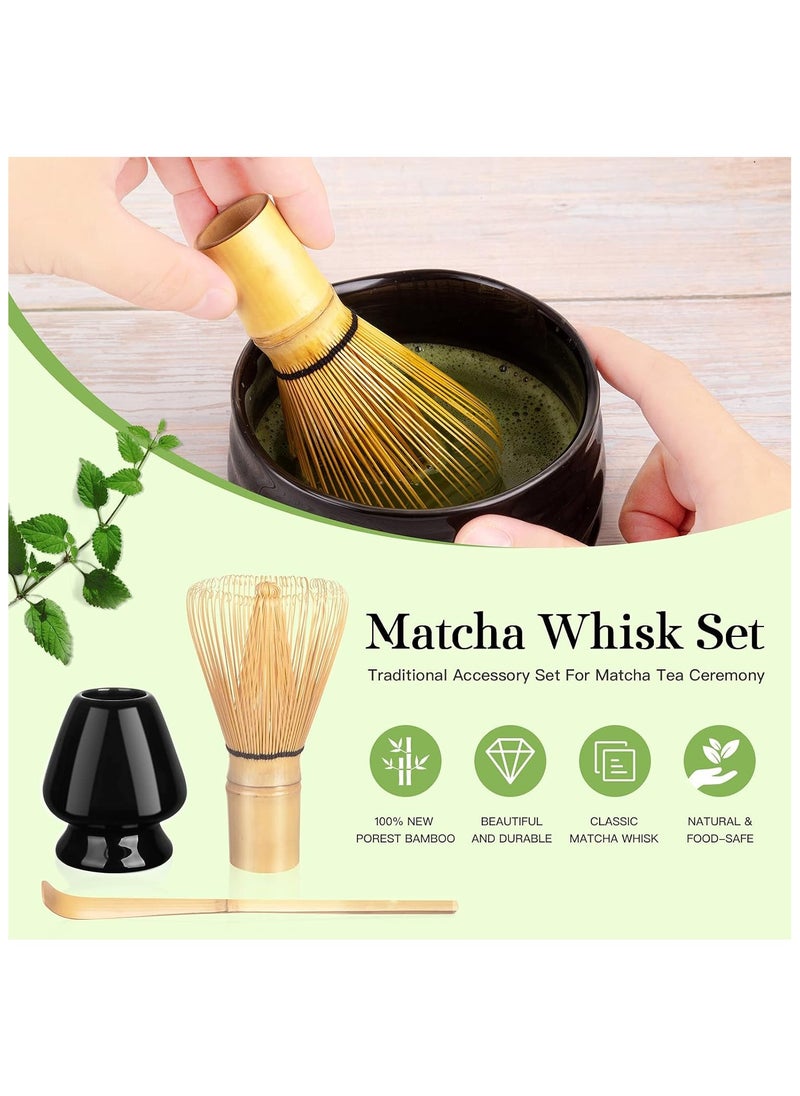 Generic 3-Piece Matcha Green Tea Whisk, Matcha Stirrer Bamboo Spoon with Hook Matcha Brush Placeer Set  - Image 2