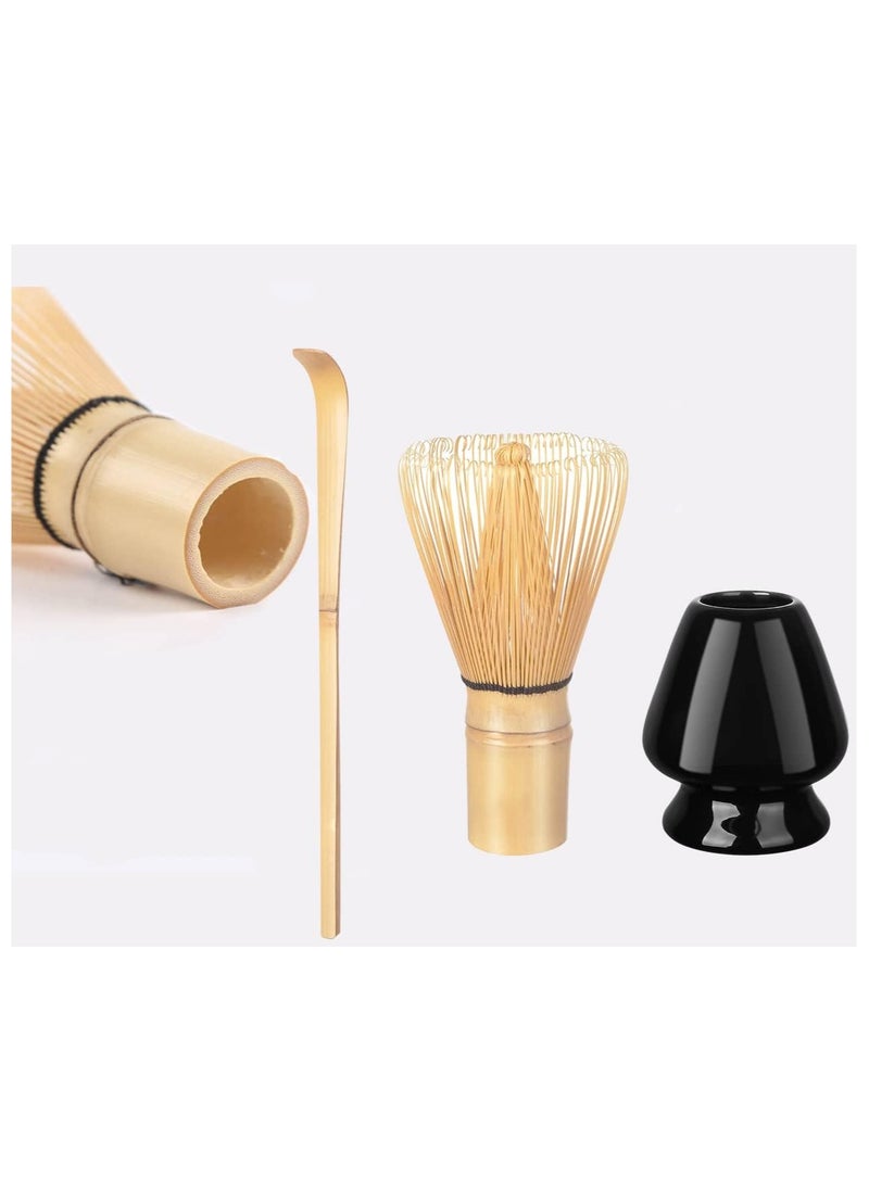 Generic 3-Piece Matcha Green Tea Whisk, Matcha Stirrer Bamboo Spoon with Hook Matcha Brush Placeer Set  - Image 1