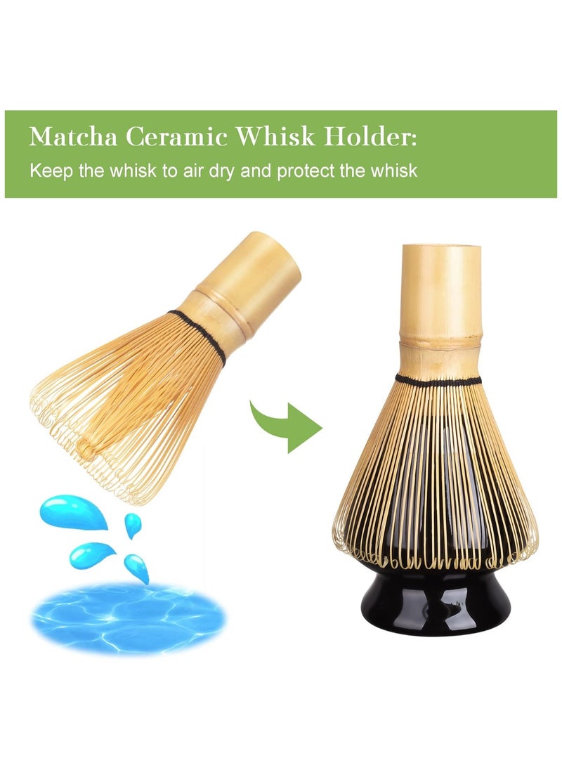 Generic 3-Piece Matcha Green Tea Whisk, Matcha Stirrer Bamboo Spoon with Hook Matcha Brush Placeer Set  - Image 3